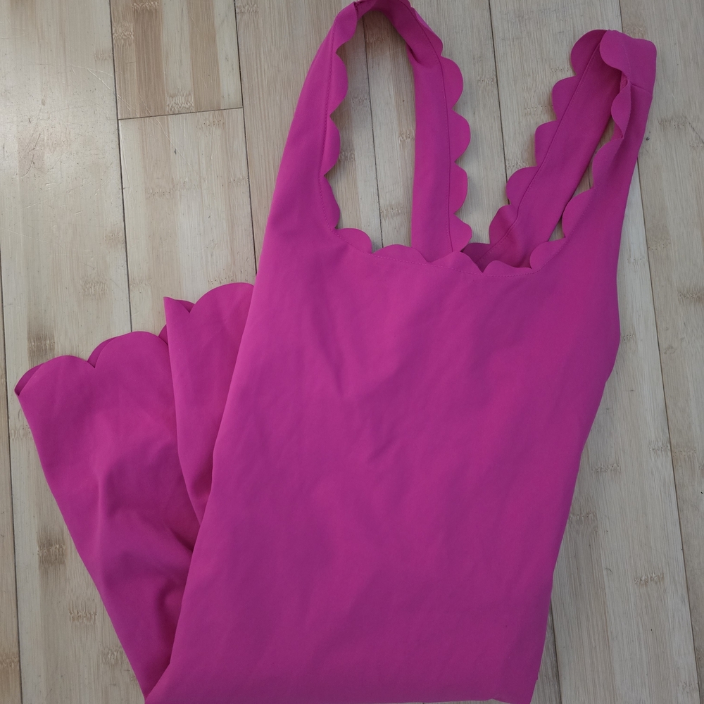 J. Crew Pink Scalloped Dress